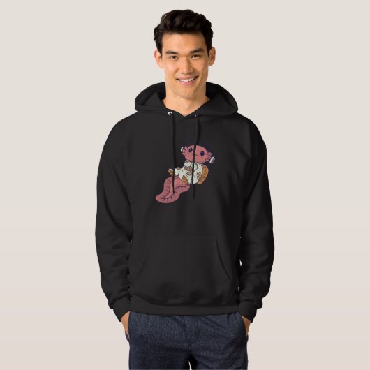 axolotl cute  axolotl  space spaceman hoodie (Voorkant volledig)