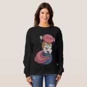 axolotl cute funny axolotl lover earth space space trui (Voorkant volledig)