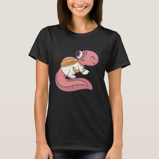 axolotl cute funny axolotl lover space spaceman t-shirt (Voorkant)