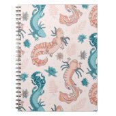 Axolotl Cute Pattern Kawaii Animal Notitieboek (Voorkant)