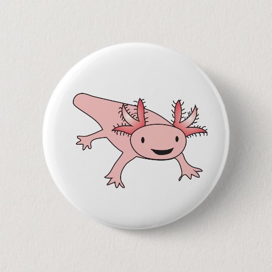 Axolotl Cute Salamander Ronde Button 5,7 Cm (Voorkant)