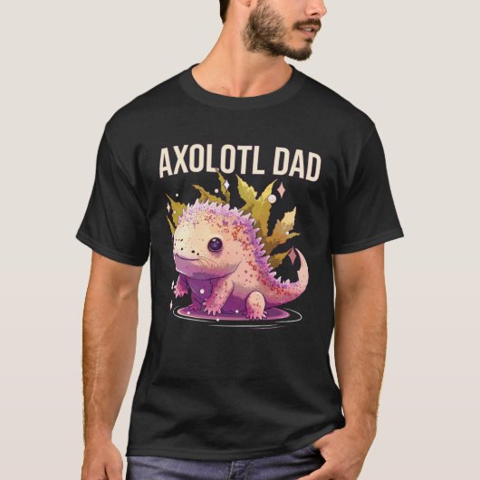 Axolotl Dad Amphibian Mexican Walking Fish Best Da T-shirt (Voorkant)