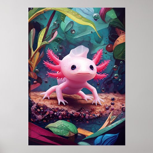 Axolotl de onderwaterdromer poster (Voorkant)