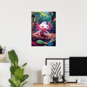 Axolotl de onderwaterdromer poster (Thuiskantoor)