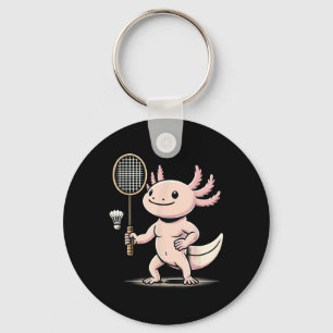 Axolotl die badminton speelt Shuttle Sport Sleutelhanger