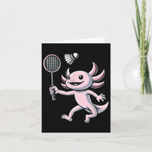 Axolotl die badminton speelt Speler Shuttle Sport  Kaart