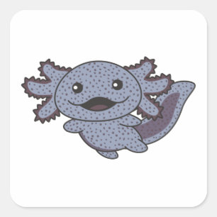 Axolotl Diverse soorten Axolotls Sweet Animals Sq Vierkante Sticker