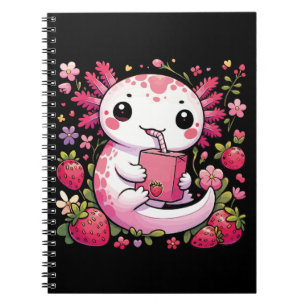 Axolotl Drink Japanse aardbeienmelk Notitieboek