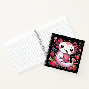 Axolotl Drink Japanse aardbeienmelk Notitieboek