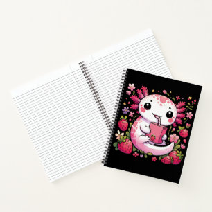 Axolotl Drink Japanse aardbeienmelk Notitieboek