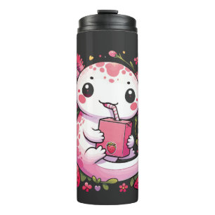 Axolotl Drink Japanse aardbeienmelk Thermosbeker