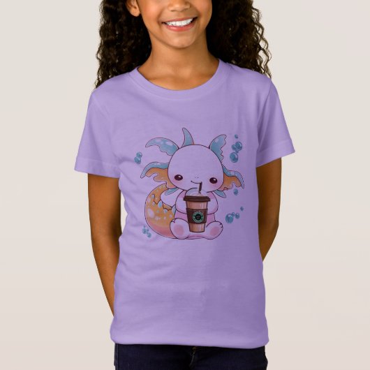 Axolotl Drink meisjes T-shirt (Voorkant)