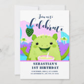 Axolotl Drink Milk 1e Verjaardag Kaart (Voorkant)