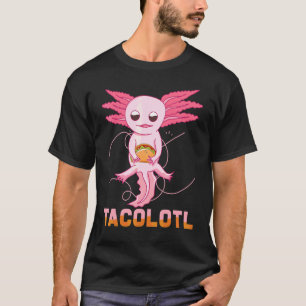 Axolotl Eating Burger Cool Axolotl Kleding T-shirt