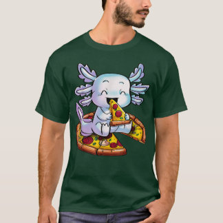 Axolotl Eating Pizza Snaxalotl Food Sweets T-Shirt