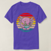 Axolotl Eating Ramen Kawaii Anime Japanese Food Ki T-shirt (Design voorkant)