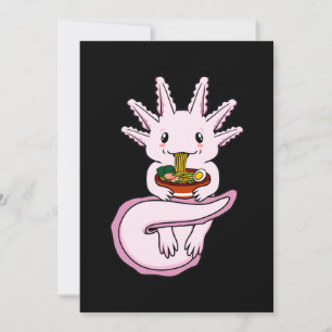Axolotl Eating Ramen Kawaii Dierenvriend Pet Owner Bedankkaart