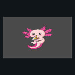 Axolotl Eating Ramen Noodles Kawaii Anime Rechthoekige Sticker<br><div class="desc">Axolotl Eating Ramen Noodles Kawaii Anime Japans design Gift Rectangle Sticker Klassiek Collectie.</div>