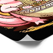 Axolotl Eating Ramen Noodles Poster (Hoek)