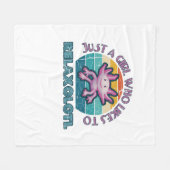 Axolotl Een meisje dat van Relaxolotl houdt Fleece Deken (Voorkant (Horizontaal))