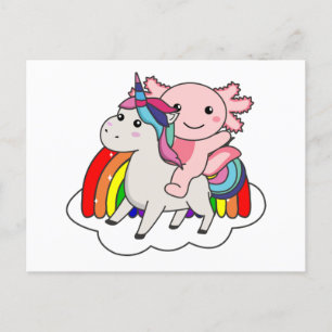 Axolotl Eenhoorn Regenboog Dieren Eenhoorns Briefk Briefkaart