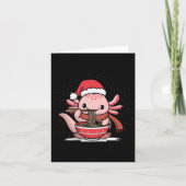 Axolotl eet Ramen Kerst Pyjama Dier Japan Kaart (Voorkant)