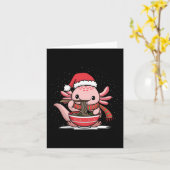 Axolotl eet Ramen Kerst Pyjama Dier Japan Kaart (Gele Bloem)