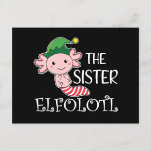 Axolotl Elf The sister Elfololt Animal Christmas Briefkaart