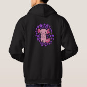 Axolotl en Bloemen Hoodie (Achterkant)