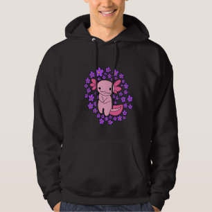 Axolotl en Bloemen Hoodie