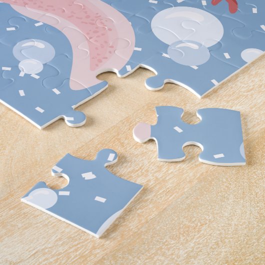 Axolotl en Bubbles Bold Vector Design Legpuzzel (Zijkant)