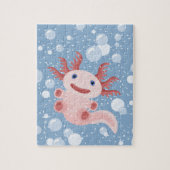 Axolotl en Bubbles Bold Vector Design Legpuzzel (Verticaal)