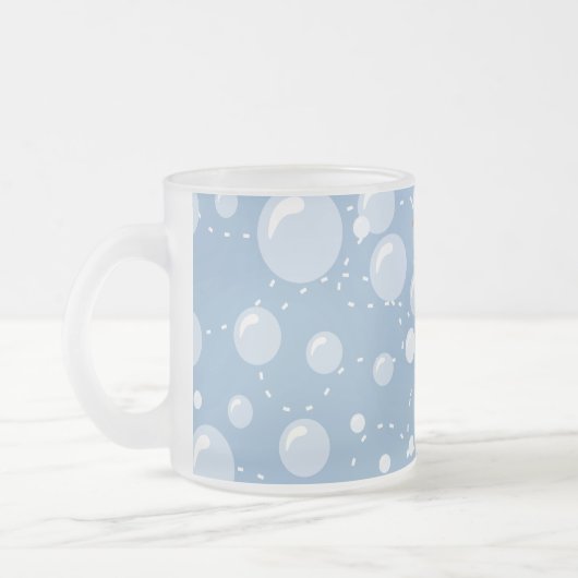 Axolotl en Bubbles Bold Vector Design Matglas Koffiemok (Links)