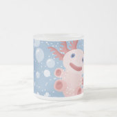 Axolotl en Bubbles Bold Vector Design Matglas Koffiemok (Center)