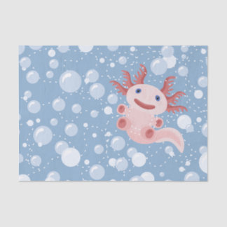Axolotl en Bubbles Bold Vector Design Tissuepapier