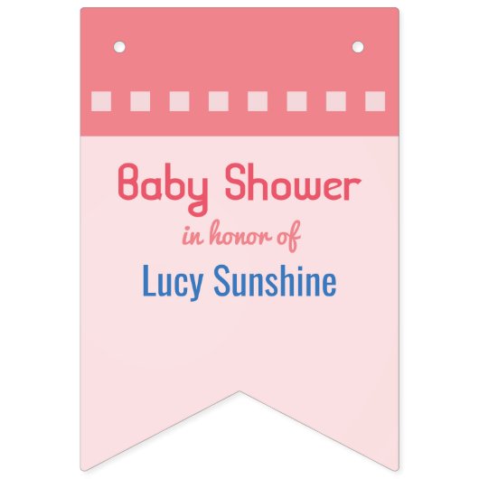 Axolotl en de belletjes - Blue Water Baby shower Vlaggetjes (Tweede vlag)