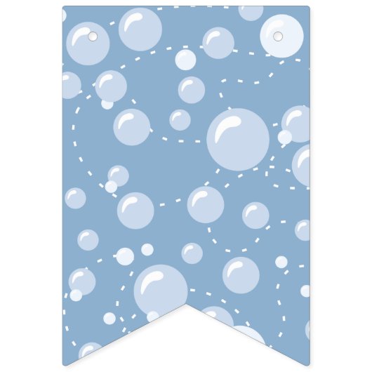 Axolotl en de belletjes - Blue Water Baby shower Vlaggetjes (Derde vlag)