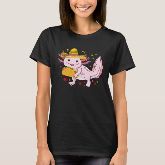 Axolotl Eten Tacos Mexicaans eten Tacos T-shirt (Voorkant)