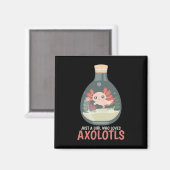 Axolotl Fish Tank Axolotl Vragen Cute Anime Kind Magneet (Voorkant / Achterkant)