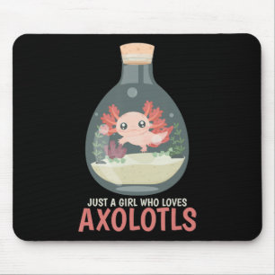 Axolotl Fish Tank Axolotl Vragen Cute Anime Kind Muismat