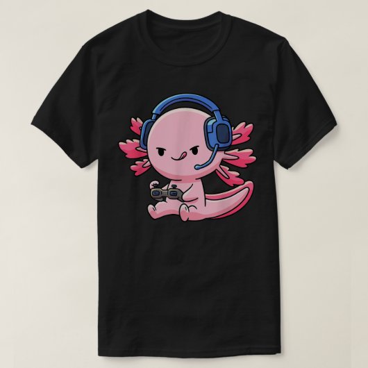 Axolotl Fish Video Game Game Boys Girls Anime Li T-shirt (Design voorkant)