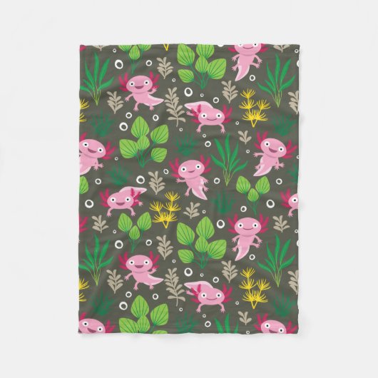 Axolotl Fleece Blanket Deken (Voorkant)