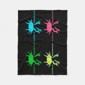 axolotl fleece deken (Voorkant)