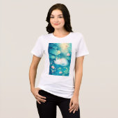 Axolotl Flower Pond Serenity Tri-Blend Shirt (Voorkant volledig)