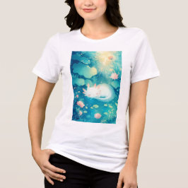 Axolotl Flower Pond Serenity Tri-Blend Shirt