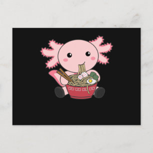 Axolotl Food Ramen Japanese Food Kawaii Animals Briefkaart