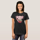 Axolotl Food Ramen Japanese Food Kawaii Animals T-shirt (Voorkant volledig)