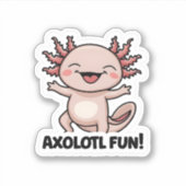 Axolotl Fun Vinyl Sticker (Voorkant)