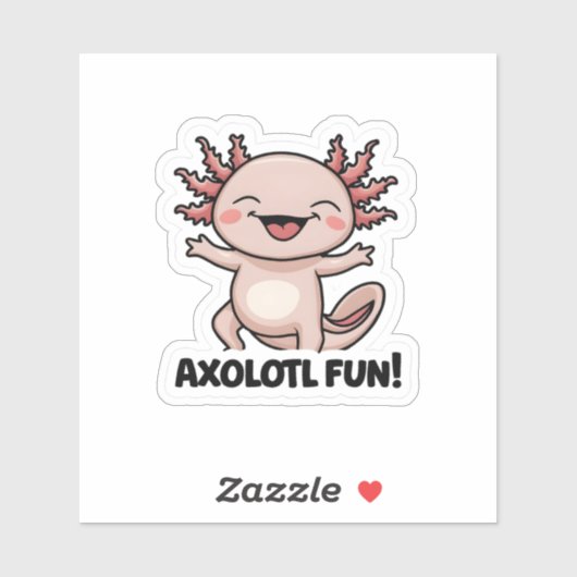 Axolotl Fun Vinyl Sticker (Vel)