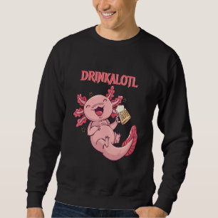 Axolotl Funny Party Drinkalotl Partner Kijk Beer T Trui